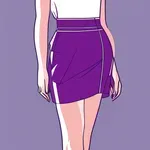 solid purple skirt image